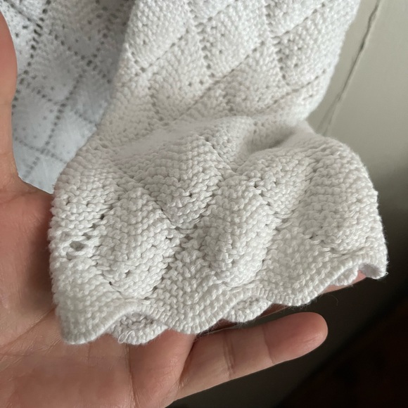 3/$40 Tabi Xl White Crochet Single Button Cardigan 100% Cotton - Picture 2 of 6